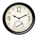 Springfield Springfield 8319881 Decorative Clock & Thermometer Plastic - Black 8319881